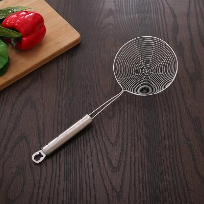 China Viable Stainless Steel Skimmer Oil Pot Strainer Cooking Food Spider Strainer Stainless Steel Strainer for sale