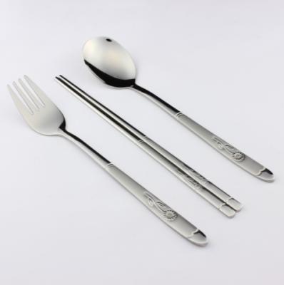 China High Quality Viable Classic Cutlery Set Spoon Chopstick Metal Set Fork Stainless Steel Flatware Set For Wedding Party for sale