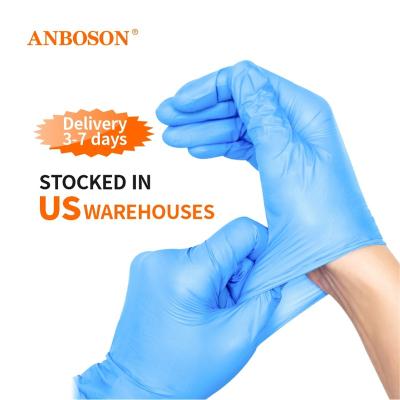 China US Warehouse En455 En374 Safety Nursing Hand Microtouch Powder Free Blue Microflex Nitrile Disposable Medical Gloves for sale