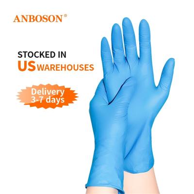 China Touchntuff Disposable Nitrile Powder Free Blue Micro-contact Examination Medical Lab Nursing Gloves for sale