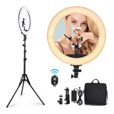 China Selfie Ring Light with Stand, Hot Selling Dimmable LED Ring Light, Amazon Ring Light Kit 18 inch Light Stand PYJ-SRL18004 for sale