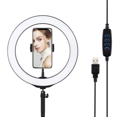 China Lower Price Led Ring Light, Dimmable Desktop Makeup Ring Light, Perfect for Live Streaming, TikTok 10inch for sale