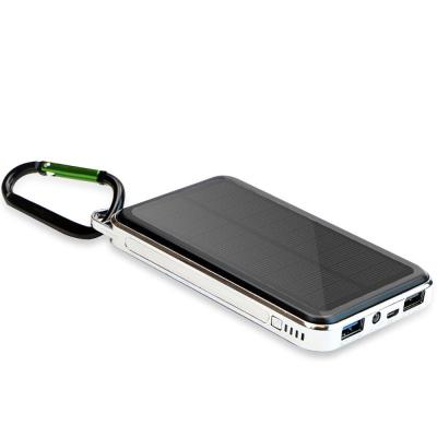 China Fast Charging Support Best Selling Waterproof 15000mAh Solar Power Bank Outdoor Emergency Power Bank Portable Charger LED Flashlight for sale