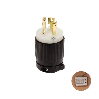 China Taiwan Industrial NEMA 15A 125V Rewireable Locking Plug For Pharmaceutical Machine for sale