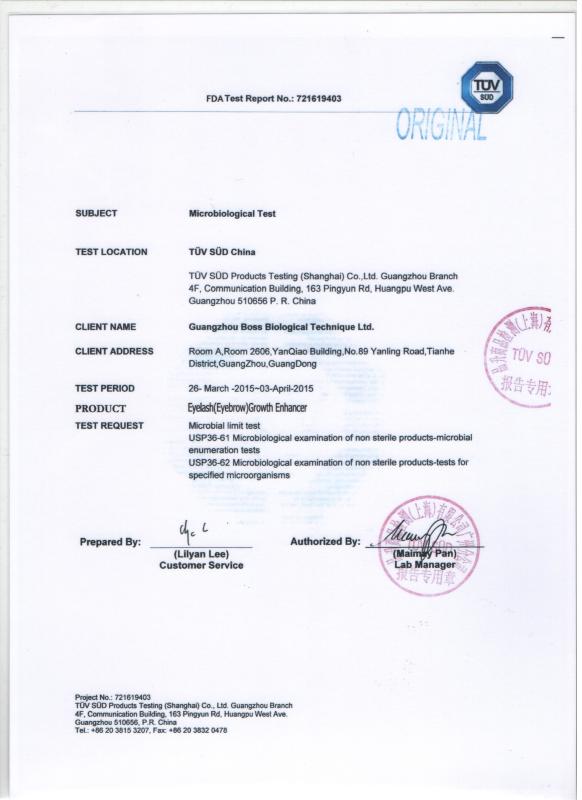 FDA - Guangzhou Boss Biological Technique Ltd.