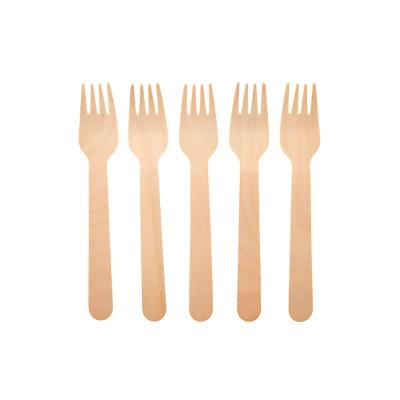 China Wholesale Home Hotel Restaurant Eco-friendly Natural Custom Printed Wooden Fork Wooden Spoon And Forks Disposable for sale