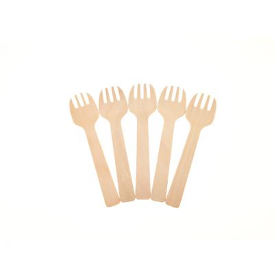 China Hotel restaurant size disposable spork wood eco-friendly custom made natural different wood spork home for sale