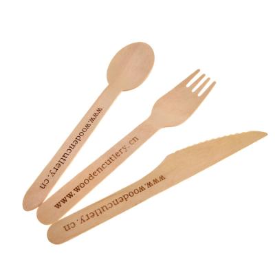 China 2020 Hotel Restaurant Home New Product OEM Private Label Wooden Cutlery Set Disposable Wooden Cutlery for sale