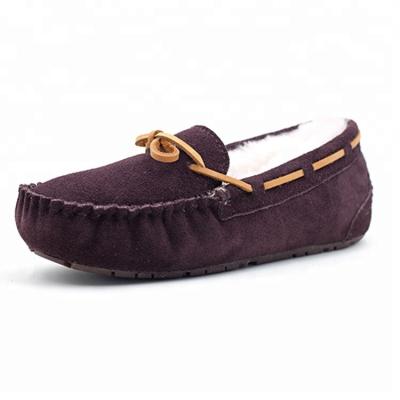 China Wholesale Direct Winter Indoor Outdoor Sheepskin Fashion Manufacture Italian Moccasin Leather Shoes for sale