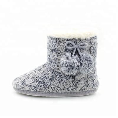 China New Indoor Fashion Design Ladies Knit Bootie Slippers Women Slippers Shoes Indoor Cotton Slippers for sale