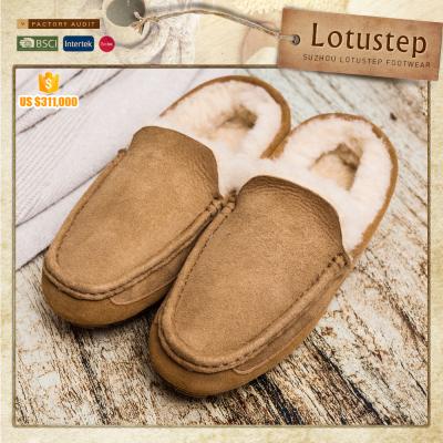 China 2020 Hot Selling Light Weight High Quality Winter Moccasin Men Non-slip Sole Sheepskin Shoes Moccasin Leather Shoe Moccasin Men for sale