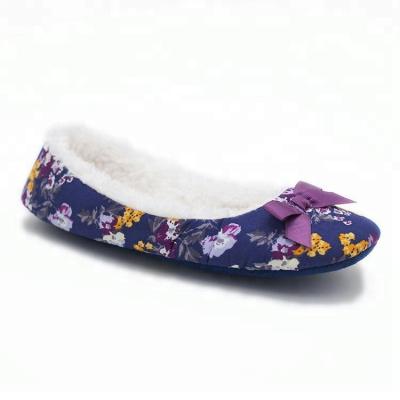 China Lotustep Light Soft Colorful Women Ladies Floral Ballerina Slippers for sale