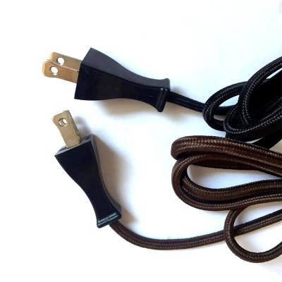 China Polarized Home Appliance Plug Lamp Cord Power Supply Cord Braided PVC Wire for sale