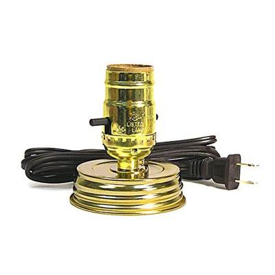 China DIY A Lamp Mason Jar Bottom Power Lamp Cord With Lamp Holder E26 Socket for sale