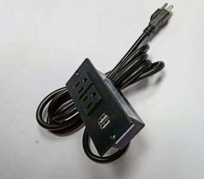 China 125V 12/15A Residential / General Purpose Furniture Power TR Outlet With USB Charger for sale