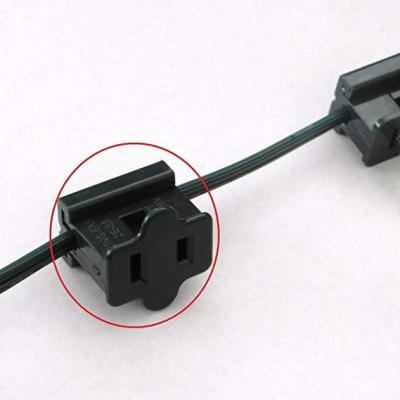 China Commercial SPT-1 / SPT-2 Male-Female Slide-On Plug For C Lighting String Power Supply for sale