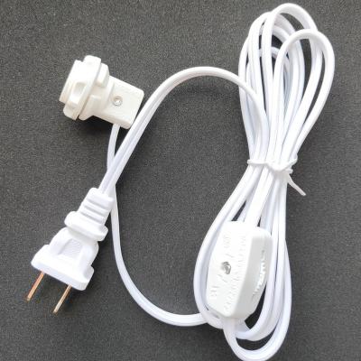 China Customized side hole lamp cord E12 candelabra socket harness assembly, each with phenolic ring and 18/2 wire leads for sale