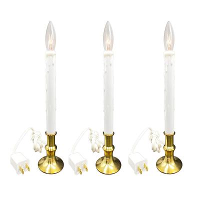 China Widow Decoration 9 Inch Electric Candle Night Light In The Widow Candle Lamp Night Light On The Table With Sensor Switch for sale