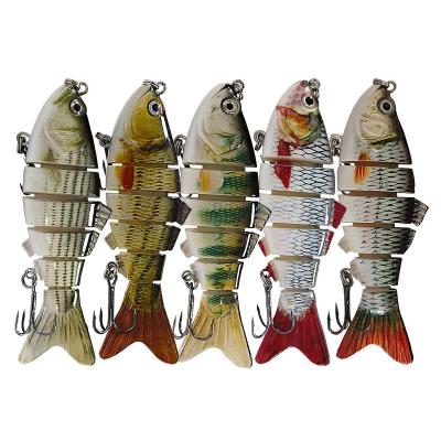 China Water Lure Plant 20g 10cm Wobbler Outdoor Fishing Realistic Multi Joint Top Water Fishing Artificial Trout Bass Swim Bait Fishing Swimbait Lures for sale