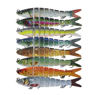 China Outdoor Water Fishing Lure 11g 15g 25g Multi Jointed Slide Bait 8 Segment Wobblers Pike Jointed Section Underwater Hard Trolling Trout Bass Fishing Lures for sale