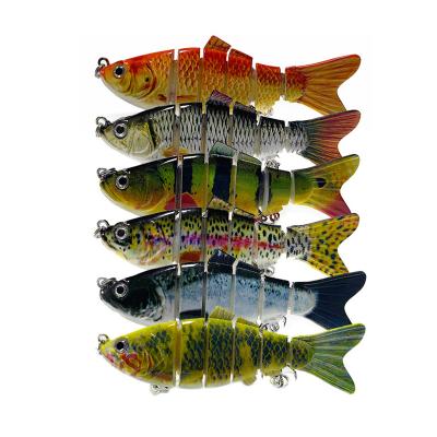 China Water Lure Outdoor Fishing Multi Jointed Slide Baits 20g 100mm Realistic Wobblers Fishing Lures Sea Sinking Swimbait For Bass Cockfish Swim Hard Lure Fresh for sale