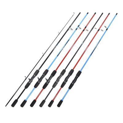 China Hot Sale 1.65m 1.8m Carbon Fiber 2.1m Ultralight Carbon Fiber Spinning Fishing Rod Saltwater Travel Sea Jigging Rod for sale