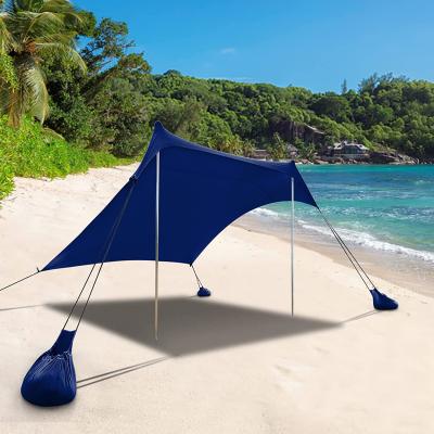 China Straight Tying Type Attractive Beach Tent Sun Shelter Canvas Shelter Tent And Canopy With Heat Transfer Printing Beach Shelter Tent for sale