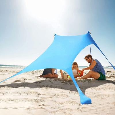 China Straight Tying Type Custom Outdoor Tent Easy Build Design Take Down UPF 50 Sun Shelter Sand Shovel Canopy Camping Tent Beach Tent for sale