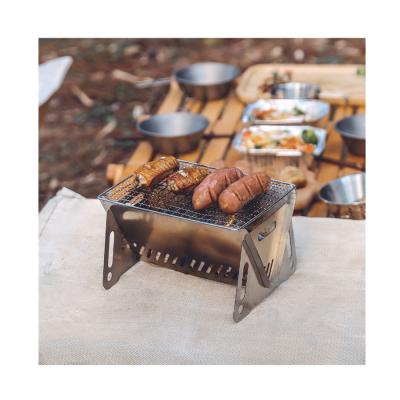 China New Folding Grill 2022 Stainless Steel BBQ Grill Storage Mini Folding Grill Outdoor Portable Wood Burning Burning Oven for sale