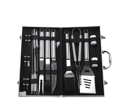 China Hot Selling Camping BBQ Amazon BBQ Tools 26 Piece Set Barbecue Stainless Steel Grill Outdoor Supplies Grill Fork Grill Mesh for sale