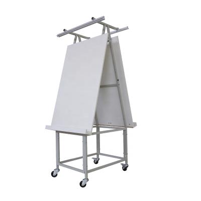 China Easy Movable High Quality Factory Inspection Two Side Igniting Garment Table With Wheels for sale