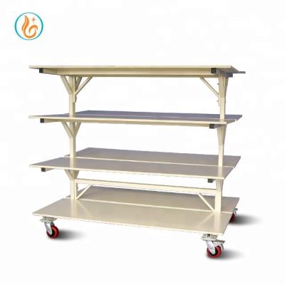 China Easy Movable Fabric Trolley Double Sided Loose Plate Four-Layer Customized for sale