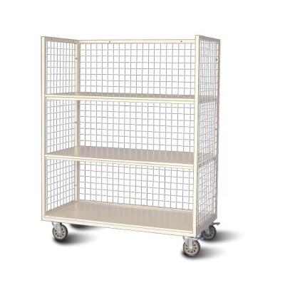 China Easy Movable Grid Three-Layer Cutting Piece Trolley For Garment Factory for sale