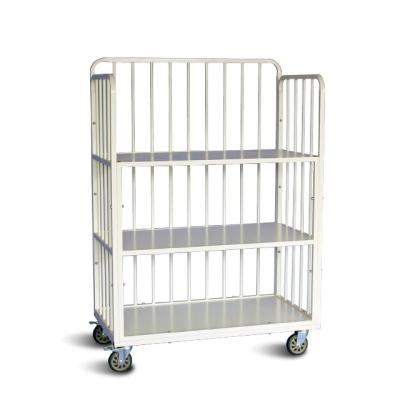 China Industrial Metal Garment Factory Cloth Loose Process Piece Hand Cut Trolley and Three Shelf for Garment Factory and Industrial Textile for sale