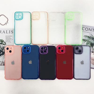 China Shockproof Transparent Bling TPU Epoxy Resin Shockproof Sublimation Masks Phone Cases For Iphone 11 12 13 14 for sale