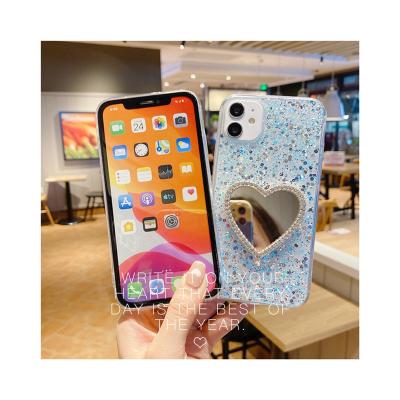 China Shockproof Epoxy Glitter Cover Makeup Glitter Luxury Mirror Epoxy Phone Case For Huawei P30 pro for sale