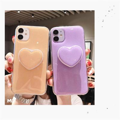 China Hot Selling Shockproof Anti Drop Fall Acrylic Stand Phone Case For Oppo A92s Case With Plug Holder for sale