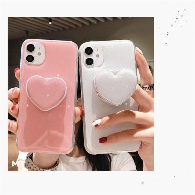 China Hot Selling Shockproof Acrylic Anti Drop Display Phone Case For OPPO A95 Case With Stand for sale