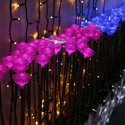 China LANDSCAPE DC12V 0.6m Height Acrylic Rose Led Garden Light For Theme Park Wedding Decor for sale