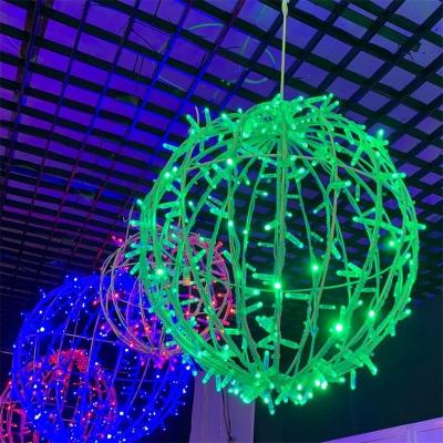 China Commercial Use IP65 3D Round Pattern Ball Light Foldable Spot String Light Decoration Backup Light for sale