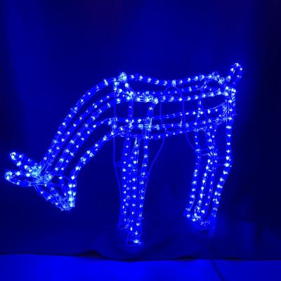 China Commercial Use Blue Deer Led Pattern Light 110V 220V Christmas Decoration Light for sale