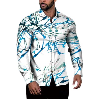 China Anti-pilling 2022 new fashion Digital printing casual men's shirts men's shirts shirts for sale