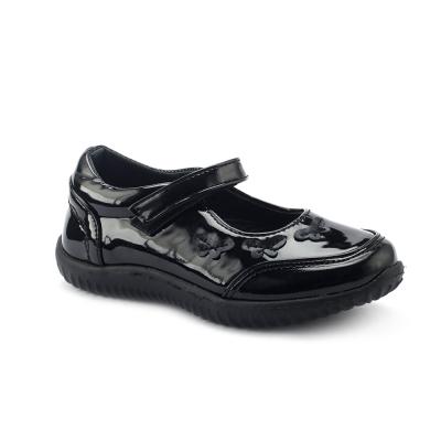 China Latest Breathable Casual Black Slip On Kids Girl School Loafer Shoes Leather for sale