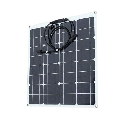 China Wholesale high quality semi flexible solar panel 50w outdoor panels charging cell phones/sports cameras/car batteries/solar boat solar system for sale