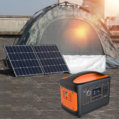 China Wholesale home supplier high power pure sine wave output portable 500w home folding off grid solar generator for sale