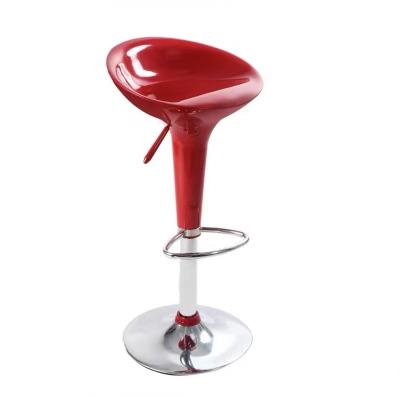 China Modern Stylish Modern Stainless Steel Swivel Chair Adjustable Bar Stool With ABS Plastic Seat for sale