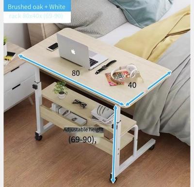 China New Height Modern Adjustable Bed Side Portable Desk (Height) With Wheels Computer Table Laptop Bedside Table for sale