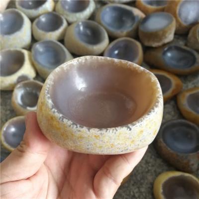 China China Wholesale Natural Hand-sanded Original Agate Stone Bowl for sale