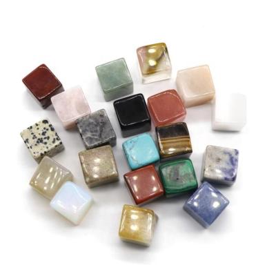 China China natural crystal cubes man-made stones square shape semi-precious stones mixed with ice-wine whiskey 20 stones for sale