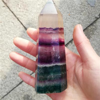 China China wholesale natural point healing fluorite purple magic wand for decoration for sale